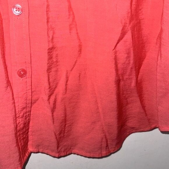 Van Heusen Studio Sleeveless Button-Up Top XL Coral - Picture 5 of 8